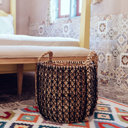 Water Hyacinth Laundry Basket - Handwoven Plant Basket | Soeji