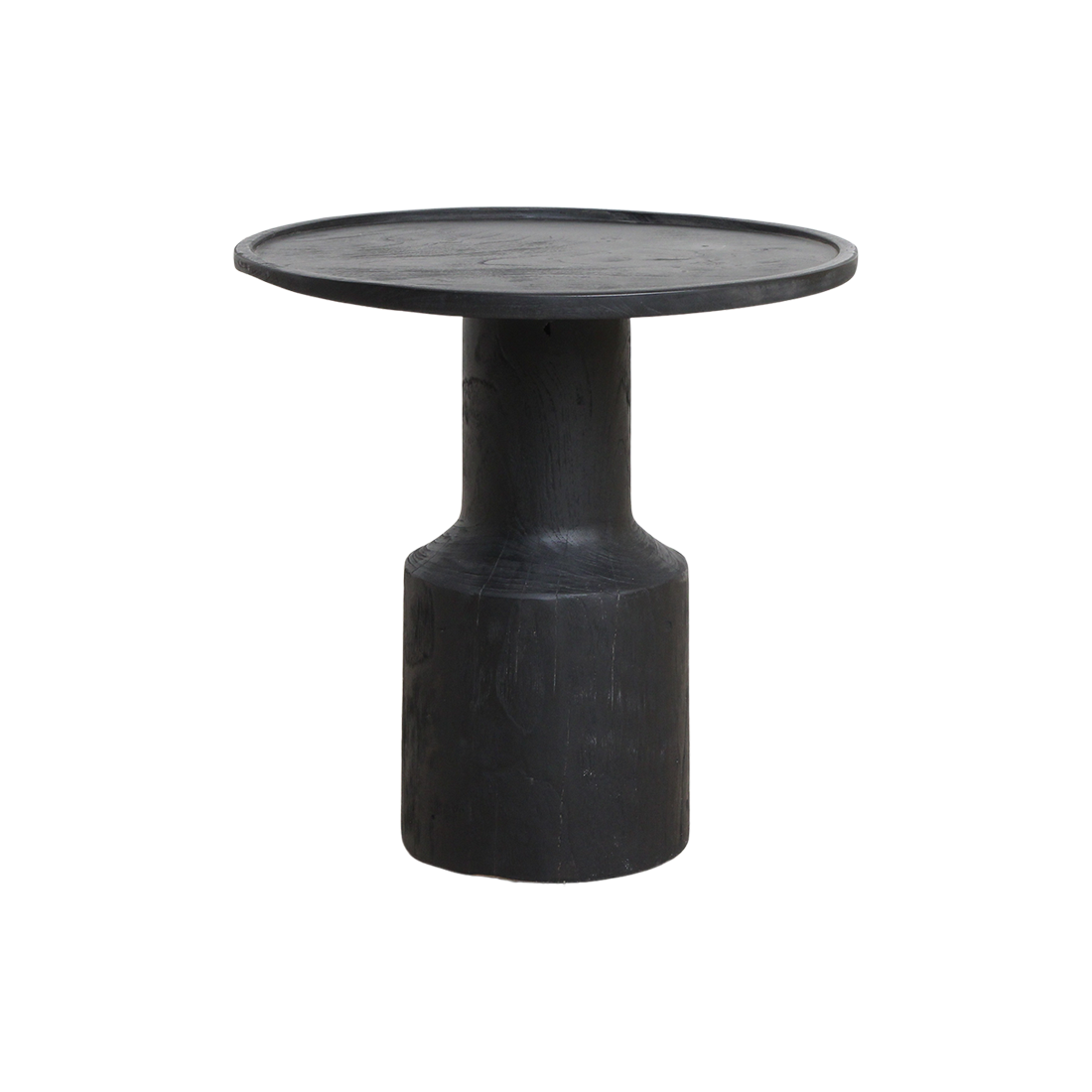 Teak Side Table - Nero Midnight Accent Table, Modern Style