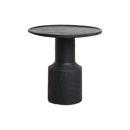 Teak Side Table - Nero Midnight Accent Table, Modern Style
