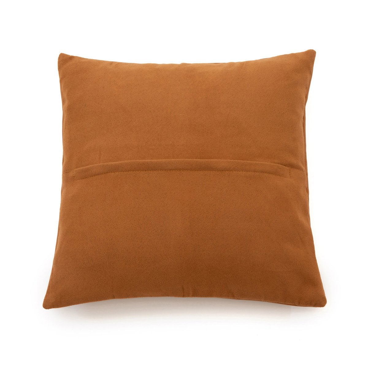 La Funda de Cojín de Cuero de Cuatro Paneles - Camello - 40x40