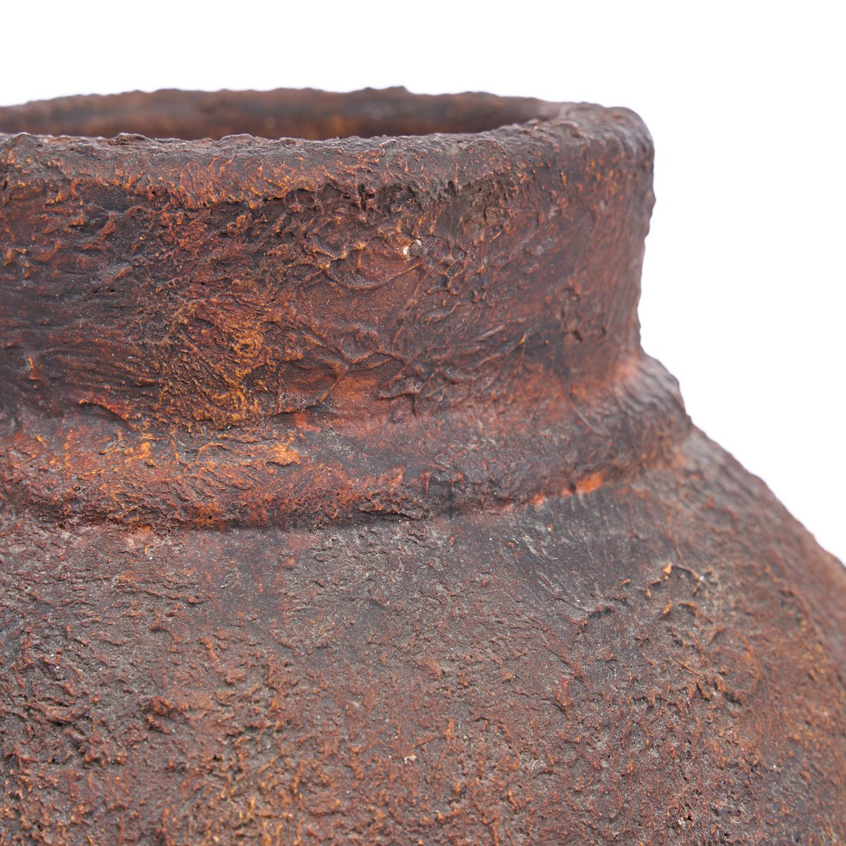 Terracotta Vase - Burgundy Rustic Amphora Vase - Medium