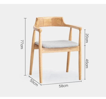 Elegant Nordic Dining Chair | Solid Beechwood | Hiroshima Chair - JUGLANA