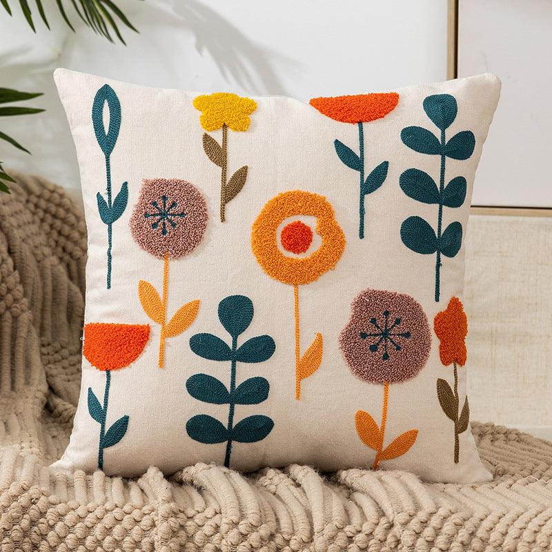 Embroided Floral Pillowcase | Organic Cotton - JUGLANA