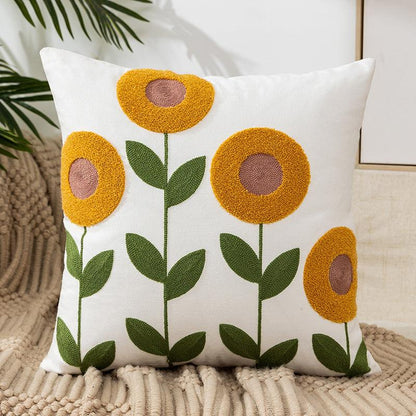 Embroided Floral Pillowcase | Organic Cotton - JUGLANA