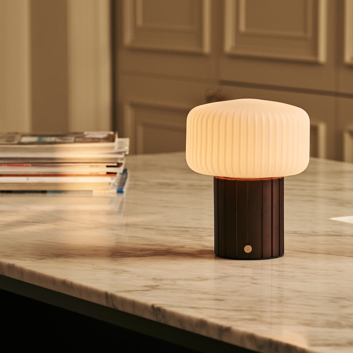 Margaux Dark Brown Rechargeable Table Lamp | Stylish, Cordless & 3 Light Modes