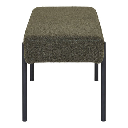 Swindon Bench - Dark Green, Steel, Fabric, Plywood, 100x36x42.5cm