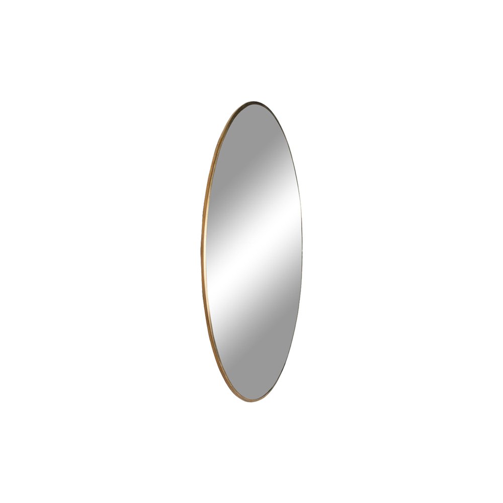 Jersey Mirror - Brass Look, Steel, Ø40cm