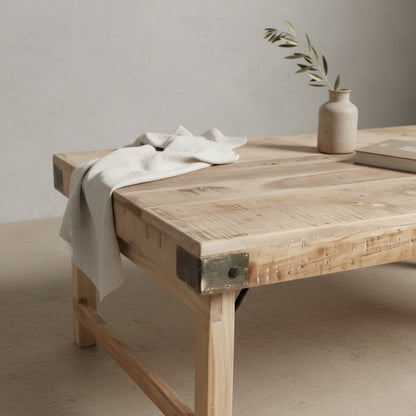 Limewash coffee table foldable