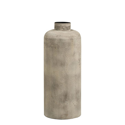 Metal Plant Pot - Antique Beige Decorative Pot, 60cm Tall