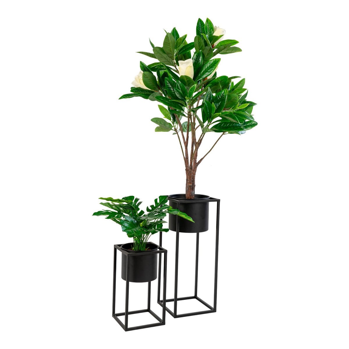 Marla Flowerpots - Black, Steel - Set of 2