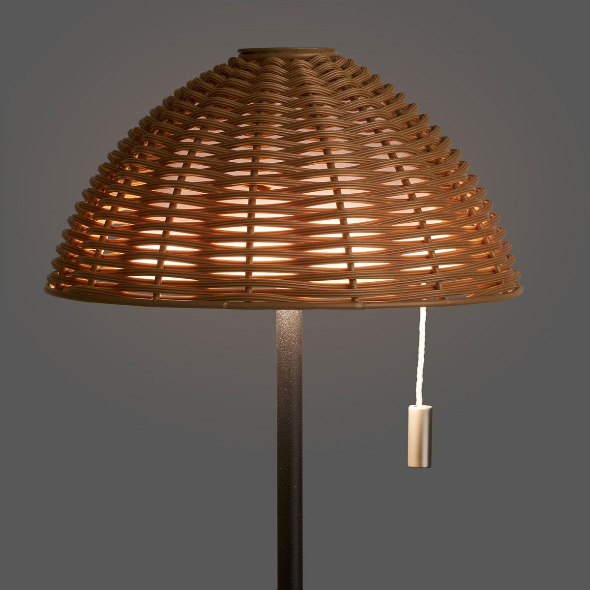 Metal LED Table Lamp Rechargeable - Nature & Black Finish