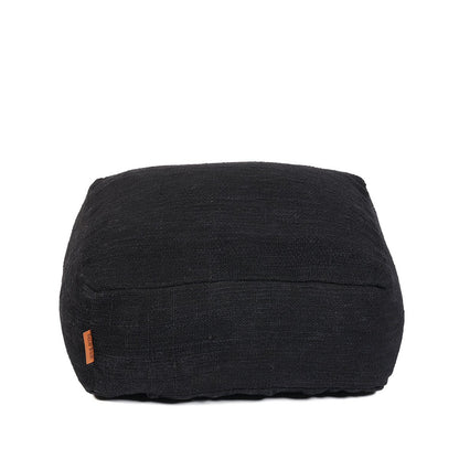 Black Pouffe Ottoman - Comfortable Seating