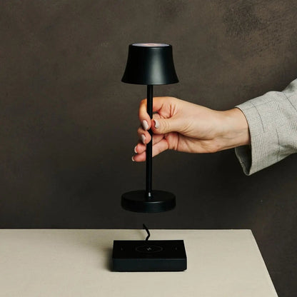 Black Rechargeable Table Lamp - Cordless Dimmable LED Desk Light