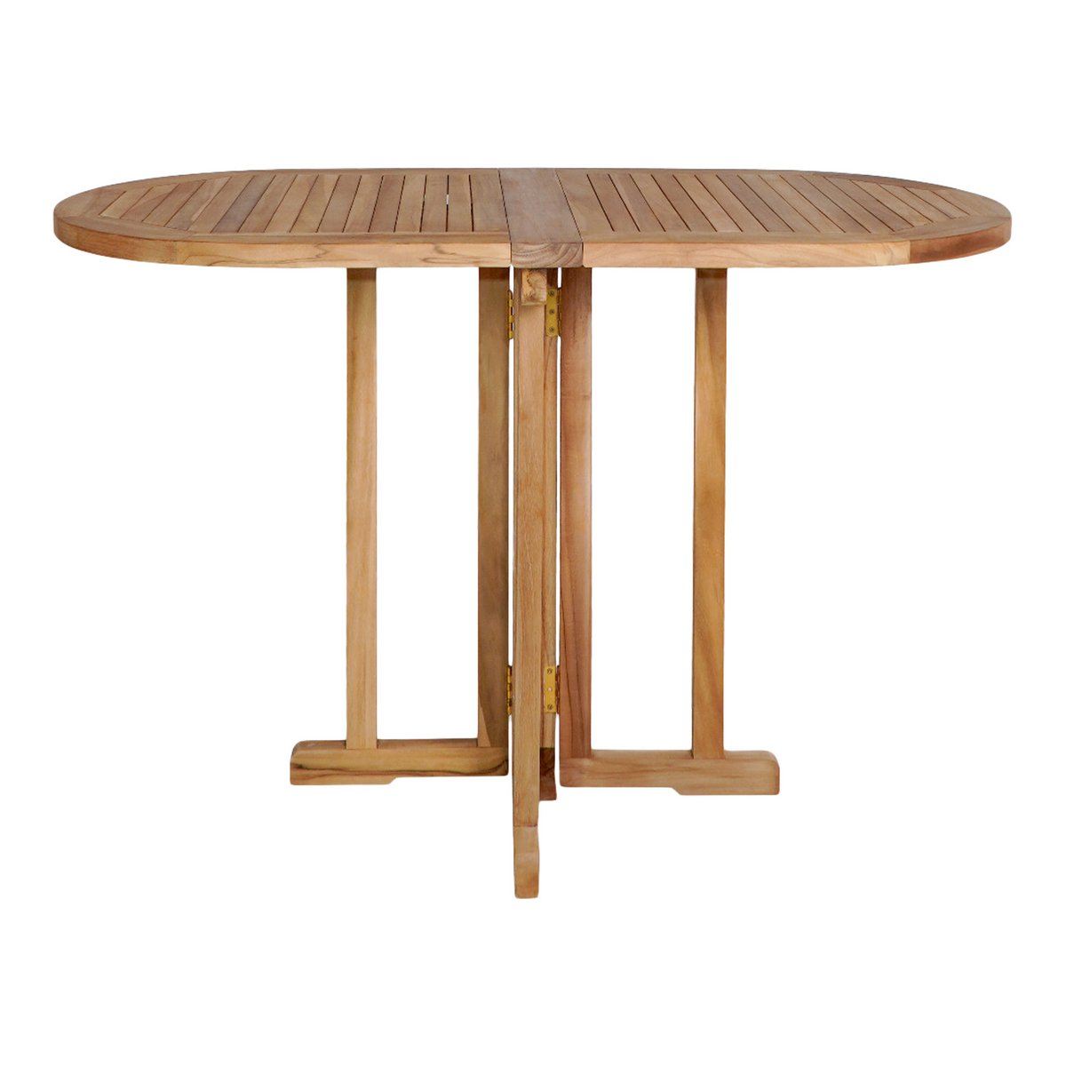 Teak Side Table - Natural Wood Folding Table, 120 cm Wide