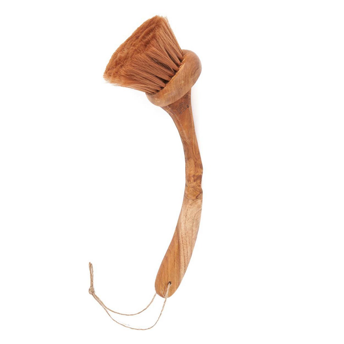 Teak Wood Kitchen Brush - Natural Bristle Cleaning Brush