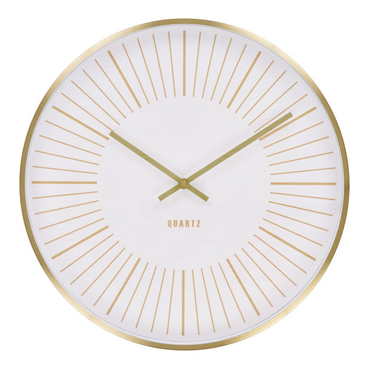 Gold Wall Clock - Modern Aluminum & Glass Silent Clock, 40 cm