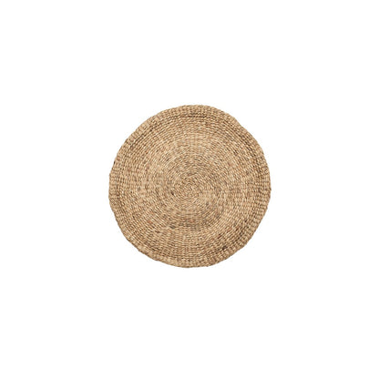 Water Hyacinth Area Rug - Natural Fiber Round Carpet, 90cm