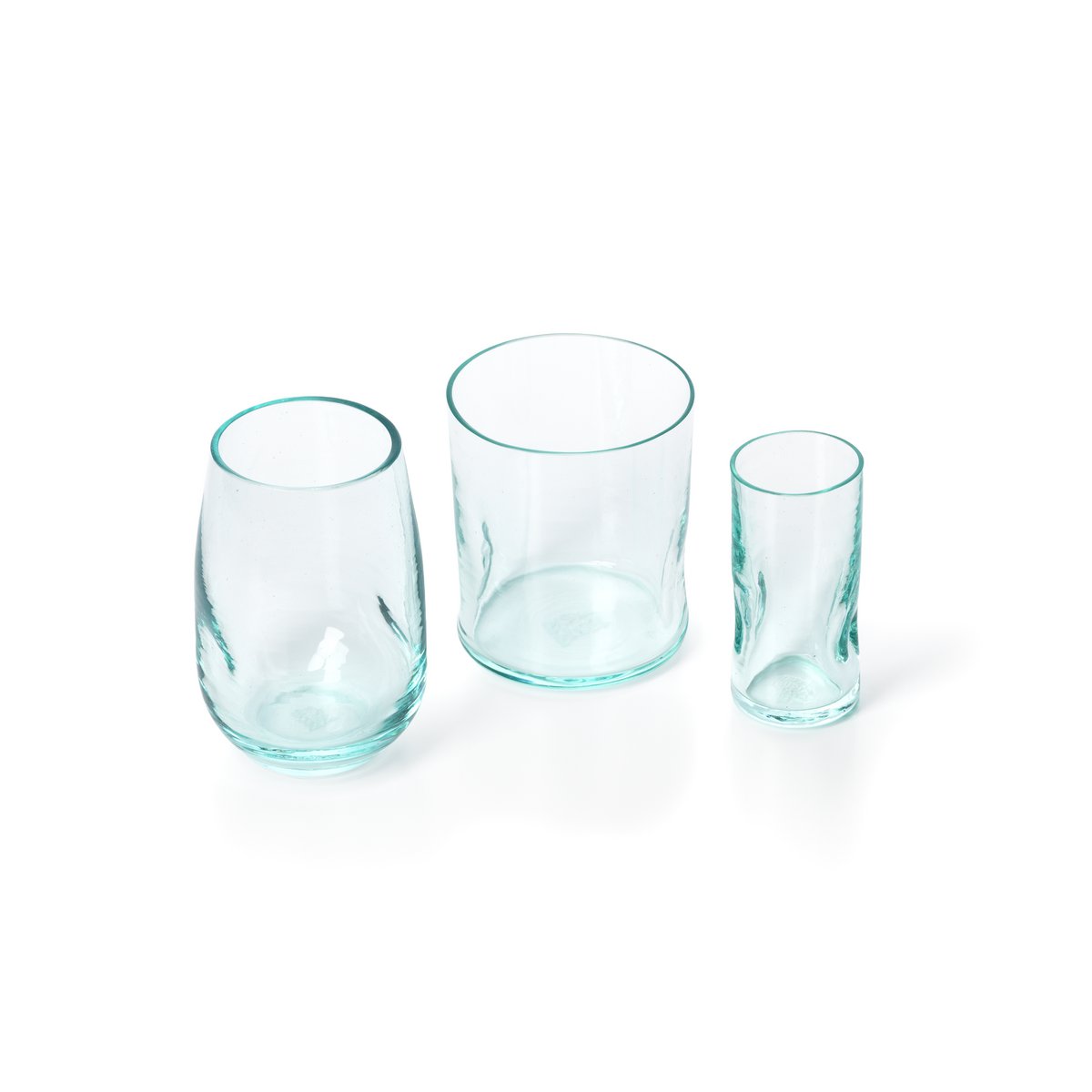 Recycled Glass Shot Glass – Sustainable Drinkware with Finger Imprints