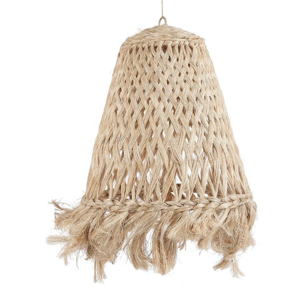 Abaca Pendant Light - Natural Jellyfish Style Hanging Lamp, Large