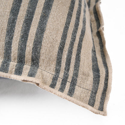 Nordic Stripe Kissenhülle – Natur Schwarz – 50x50