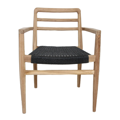 Sillón de teca Verano para jardín - Negro