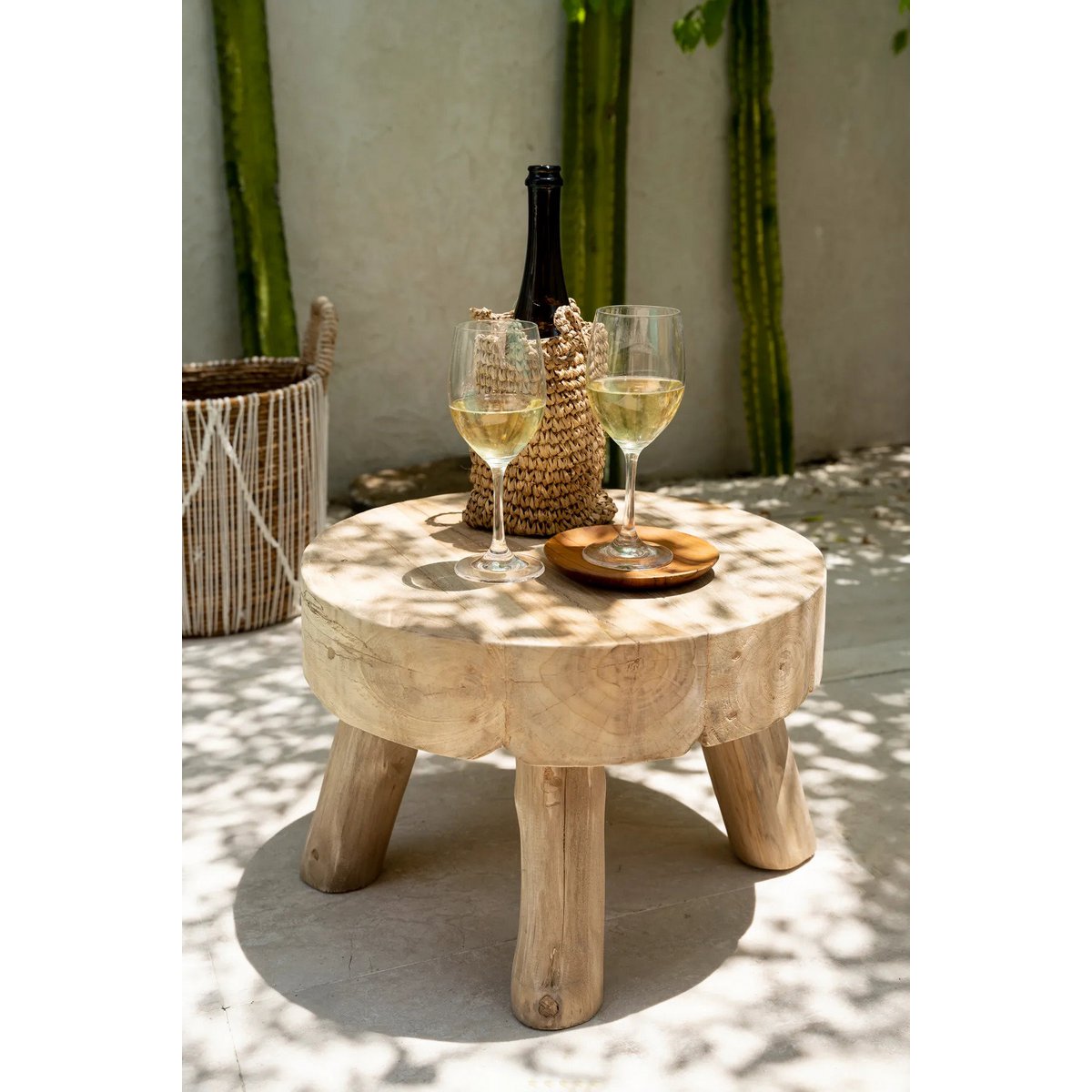 Teak Wood Plate - Small Round Plate, Rustic Serving Plate