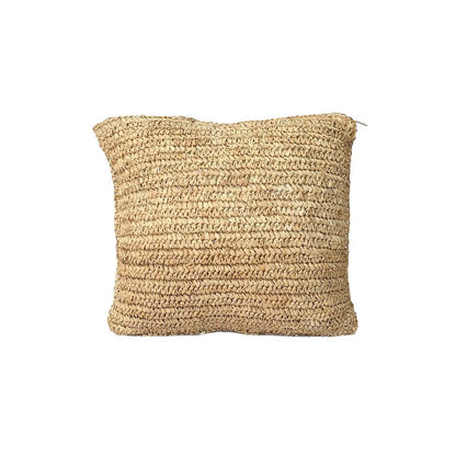The Raffia Flores Cushion Cover Square - Natural - 40x40