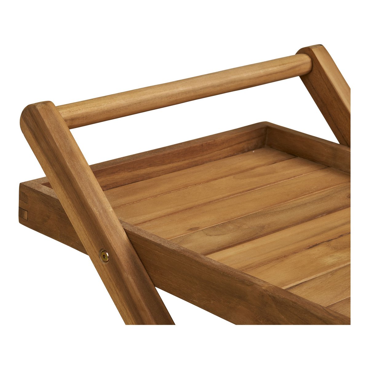 Teak Tea Trolley – Natural Wood Serving Cart, 86x50x81 cm
