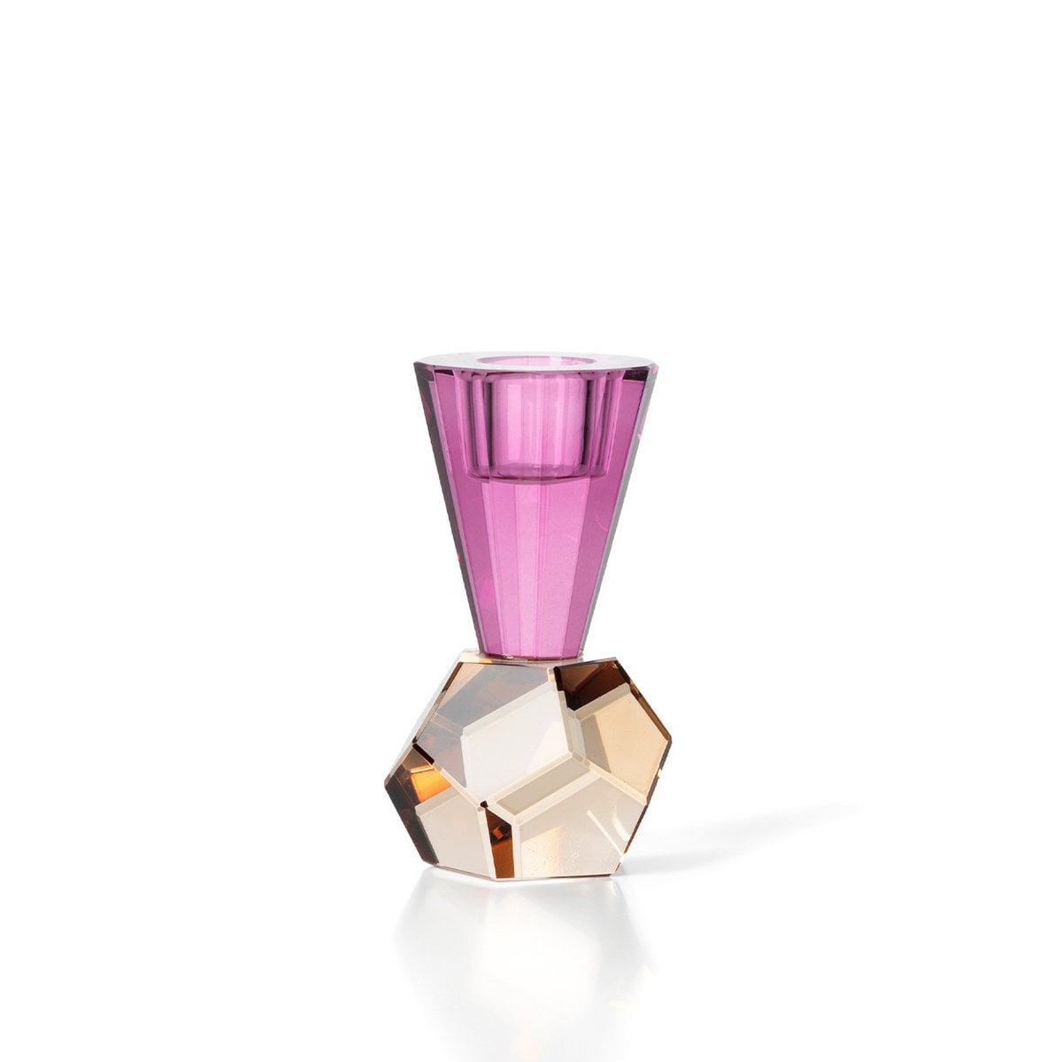 Crystal Tea Light Holder - Amethyst Flame Candle Holder