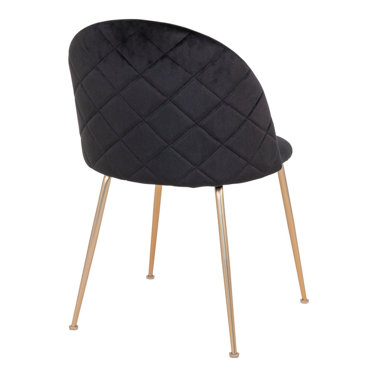 Geneve Dining Chair - Velvet, Steel, Black - Set of 2