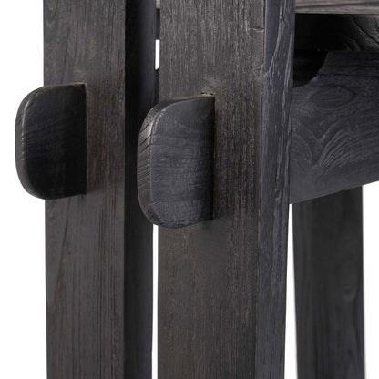 Black Barstool Handmade from Natural Materials