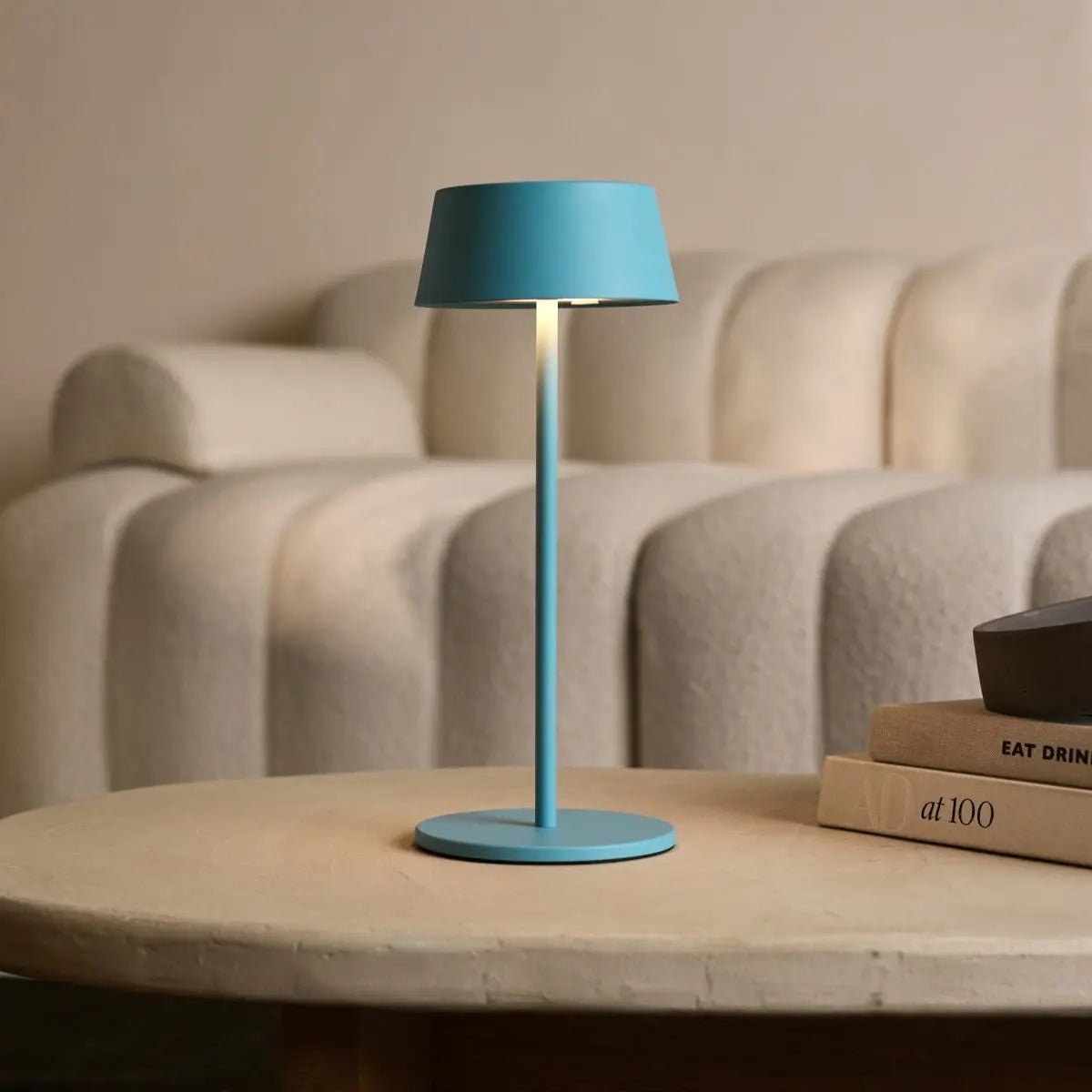 Hugo Amsterdams Blue Rechargeable Table Lamp | Dimmable, Stylish & Cordless