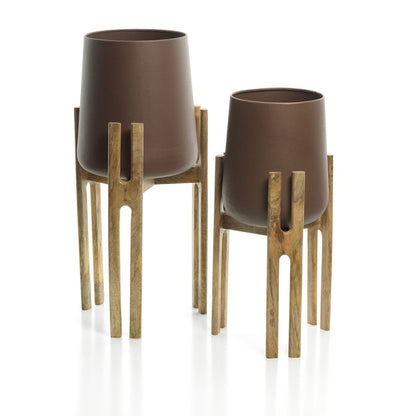 The Forked Root Planter - Natural Brown - L