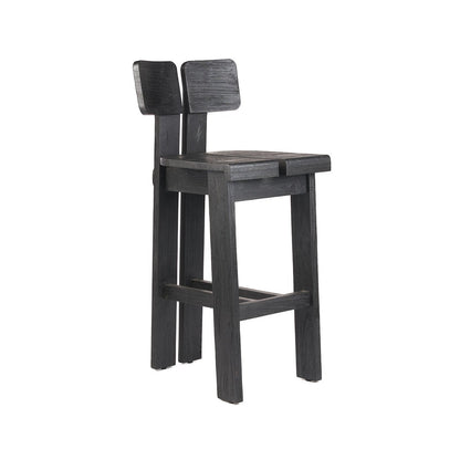 Black Barstool Handmade from Natural Materials