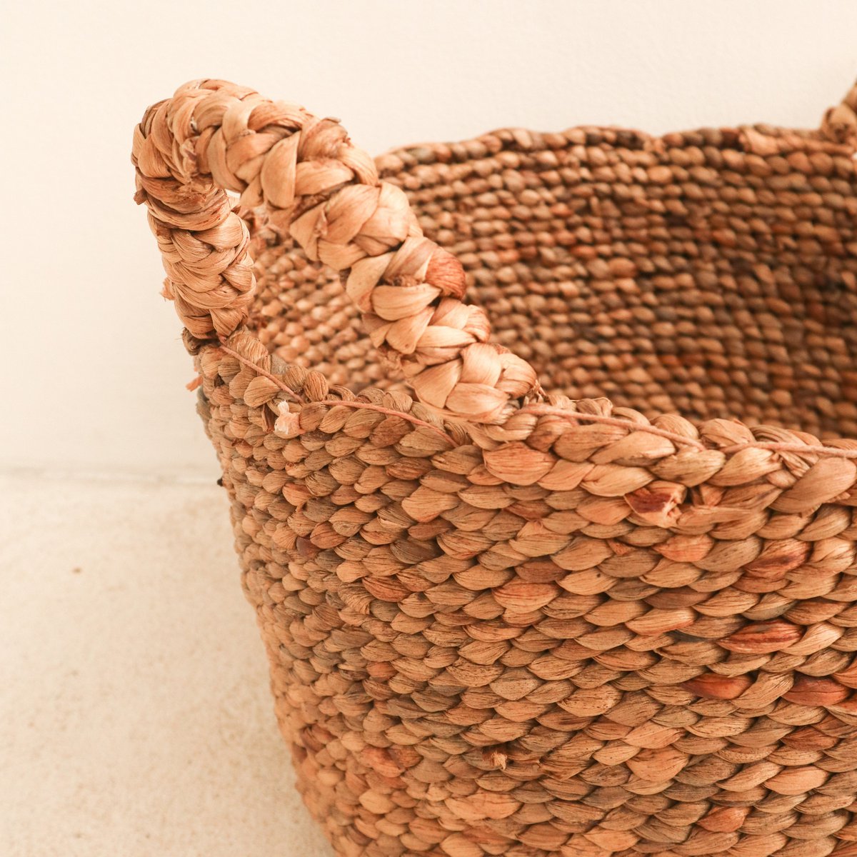 Water Hyacinth Storage Basket – Laundry, Plant, or Toy Basket, 3 Sizes
