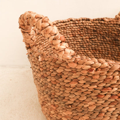 Water Hyacinth Storage Basket – Laundry, Plant, or Toy Basket, 3 Sizes
