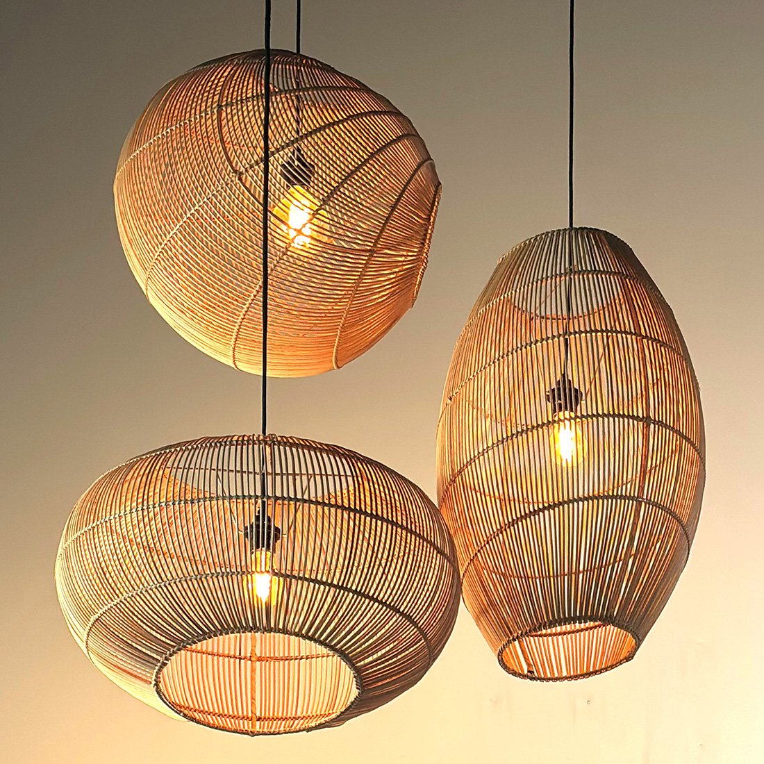 Luna Hanging lamp Sphere Naturel
