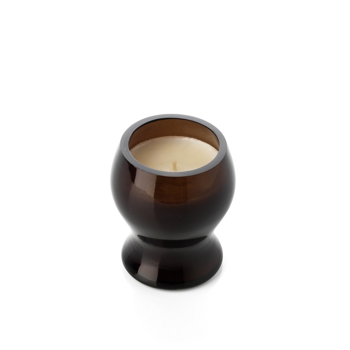 Smoke Glass Candle Jar - Moka Style, Decorative Accent