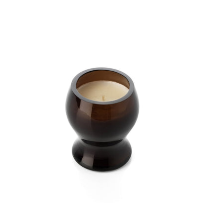 Smoke Glass Candle Jar - Moka Style, Decorative Accent