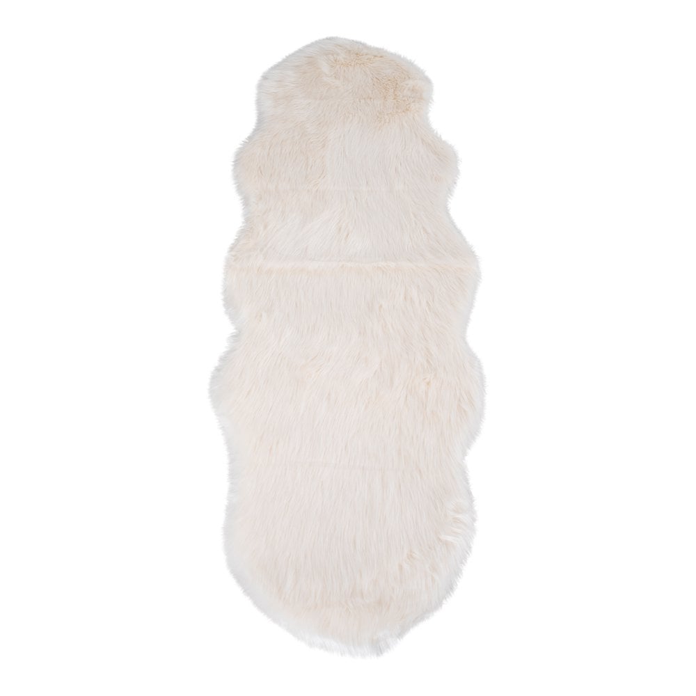 Lambskin Artificial - Polyester, Ivory - 60x180 cm