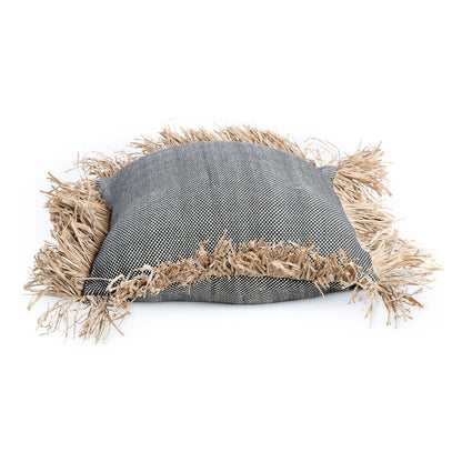 Coussin en coton Bonita - Noir Naturel - 40x40