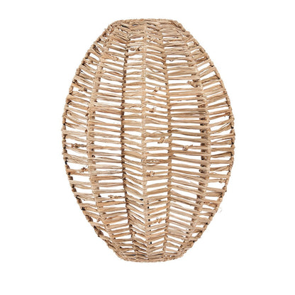Raffia Wall Sconce - Natural Woven Wall Light - Medium