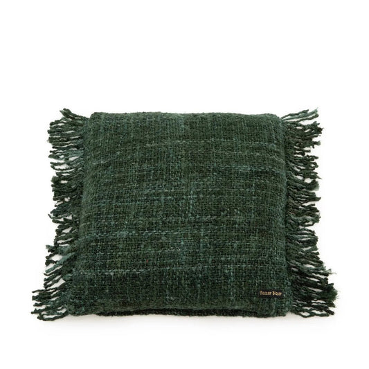 Βαμβακερή Μαξιλαροθήκη - Forest Green - Boho Διακοσμητικό Μαξιλάρι - 40x40