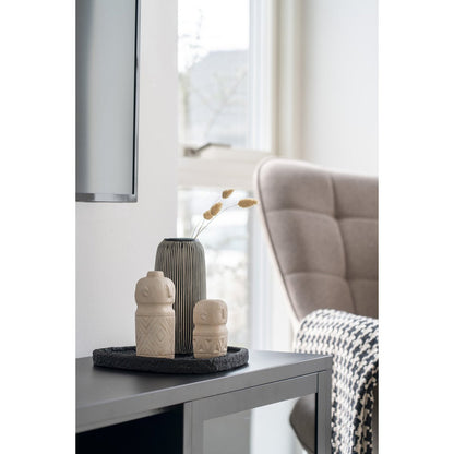 Tray - Tray in cement, black, 26,5x26x2 cm