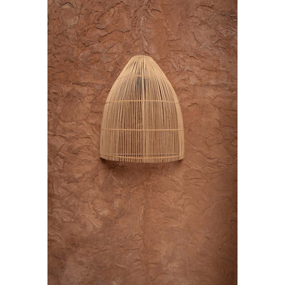Rattan Wall Lamp - Natural Woven Design, Large Size
