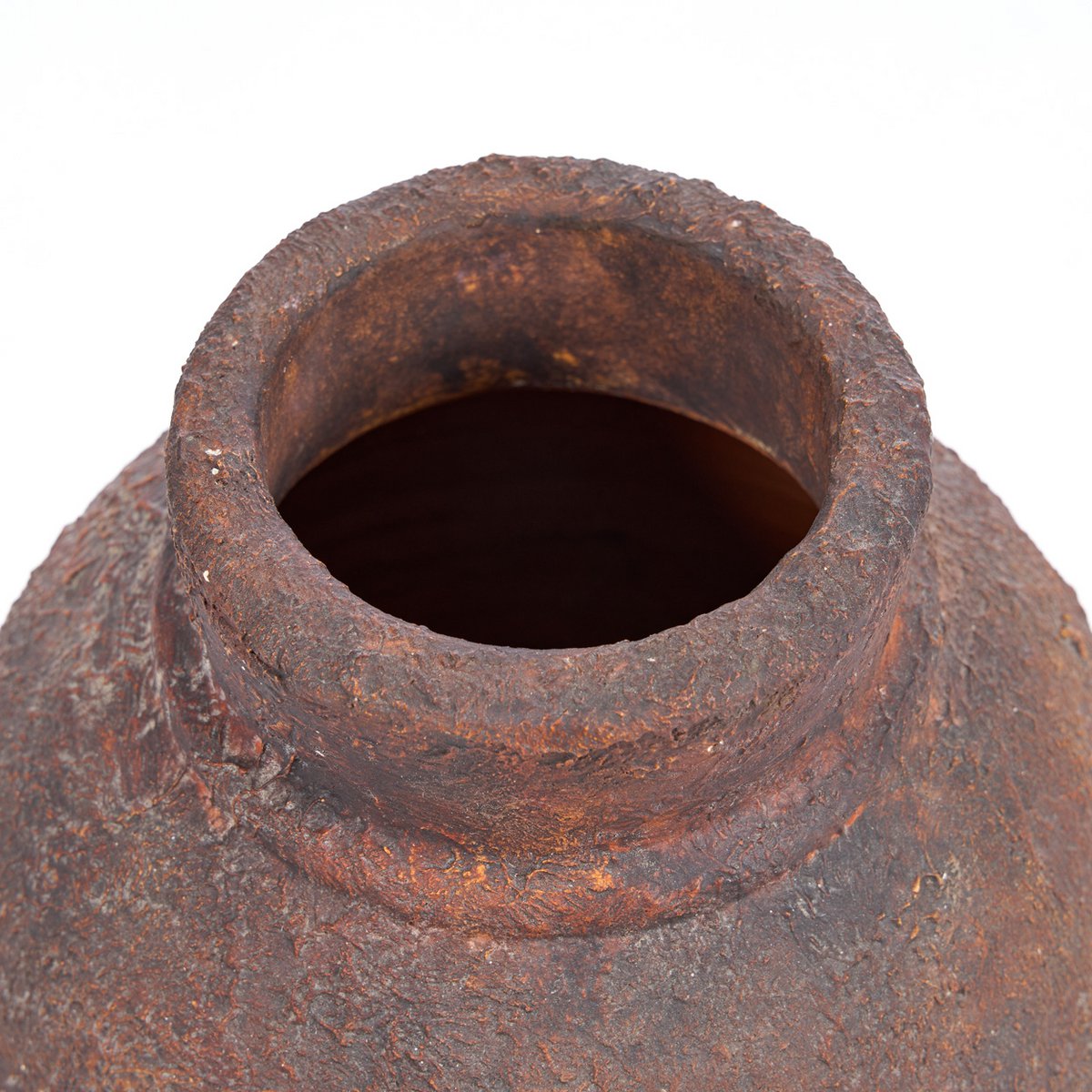 Terracotta Vase - Burgundy Rustic Amphora Vase - Medium