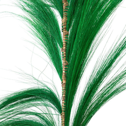 Bamboo Standing Decoration - Emerald Green Leaf Branch