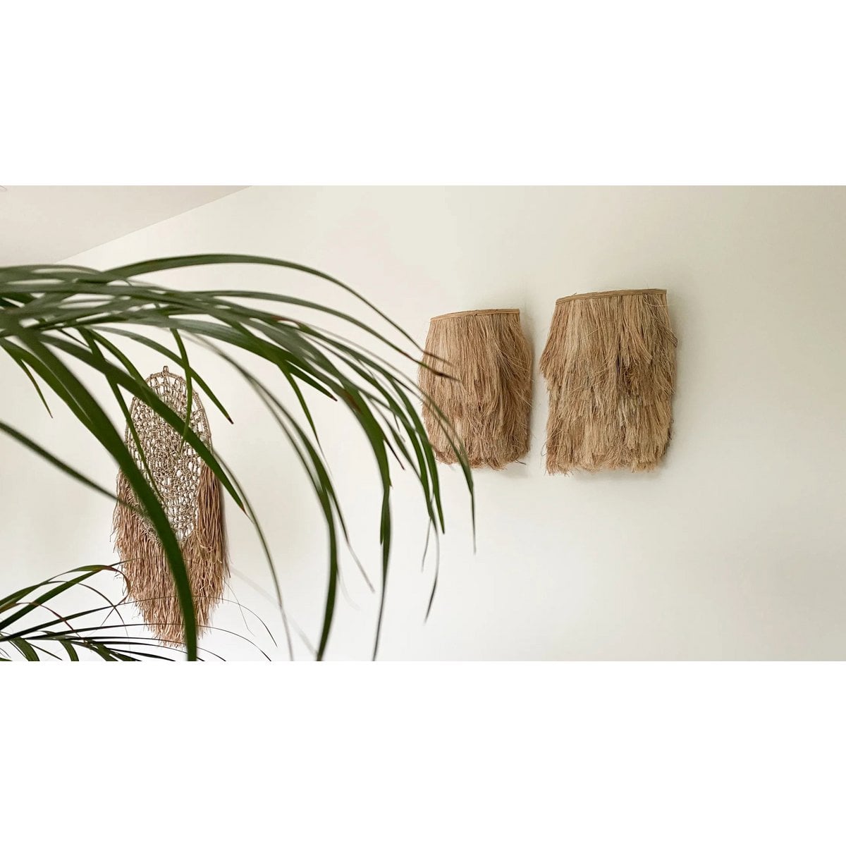 Abaca Wall Light - Natural Woven Sconce - Small