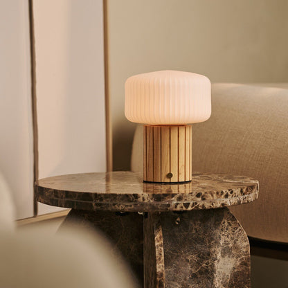 Margaux Light Brown Rechargeable Table Lamp | Stylish, Cordless & 3 Light Modes