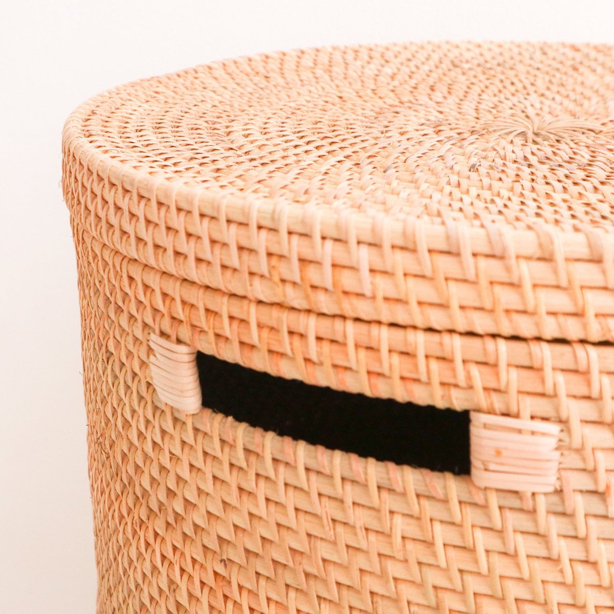 Rattan Laundry Basket with Lid – Handmade Storage Basket SARI